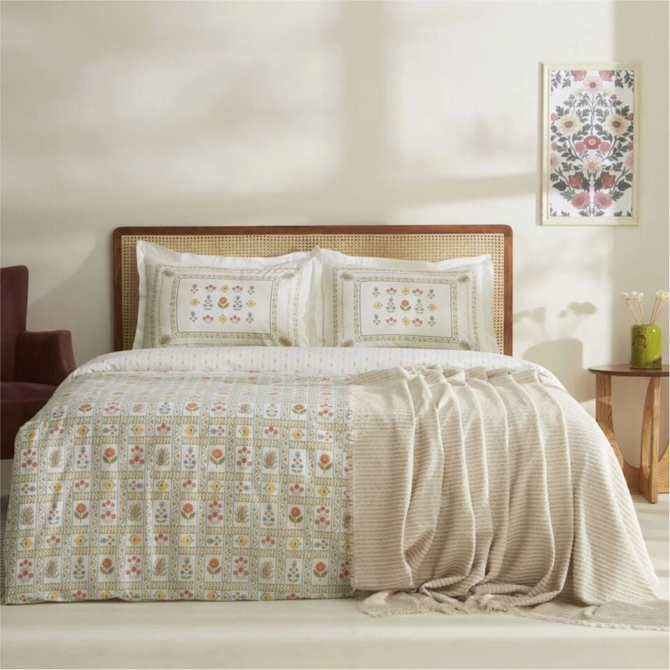 Karaca Home Arty Cıft Kısılık Nevresim  Battaniye Takımı