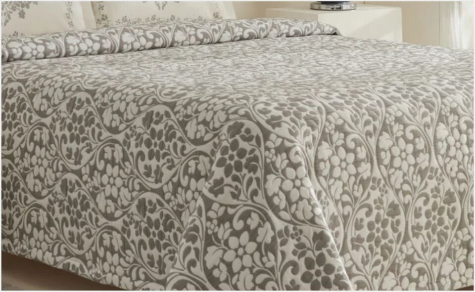 Karaca Home Tiara Çift Kişilik Yatak Örtüsü Seti Gri