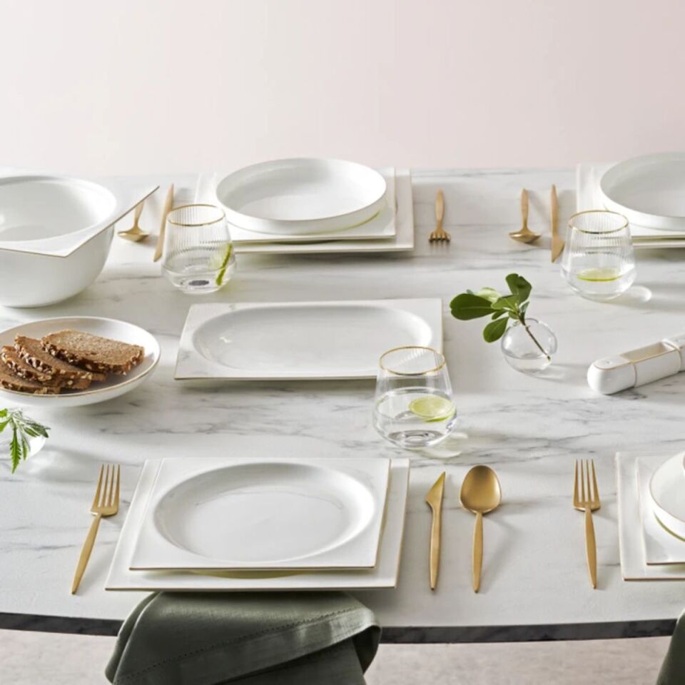 Karaca Red Carpet Collection Fine Pearl Extra Nish 62 Parça 12 Kişilik İnci Yemek Takımı Gold