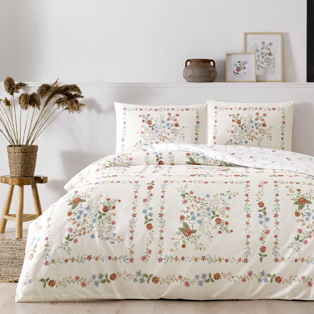 Taç Hılarıe Rf Nevresim Takımı Pembe Çift Kişilik