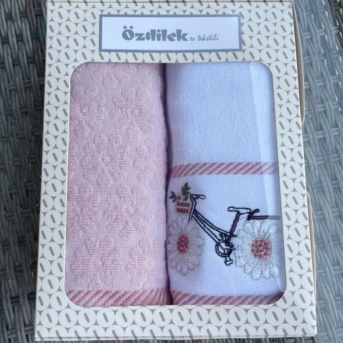 Özdilek Irıs Border Yavruagzı 2Lı Kutulu Havlu