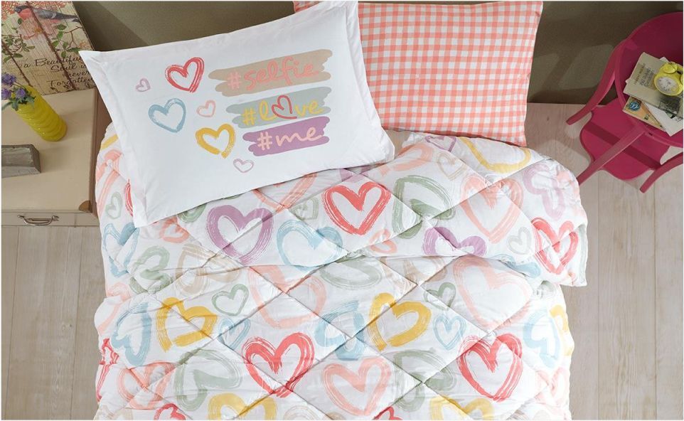 Aran Clasy Ranforce Uyku Seti Tek Kişilik Selfie  V1 Pudra