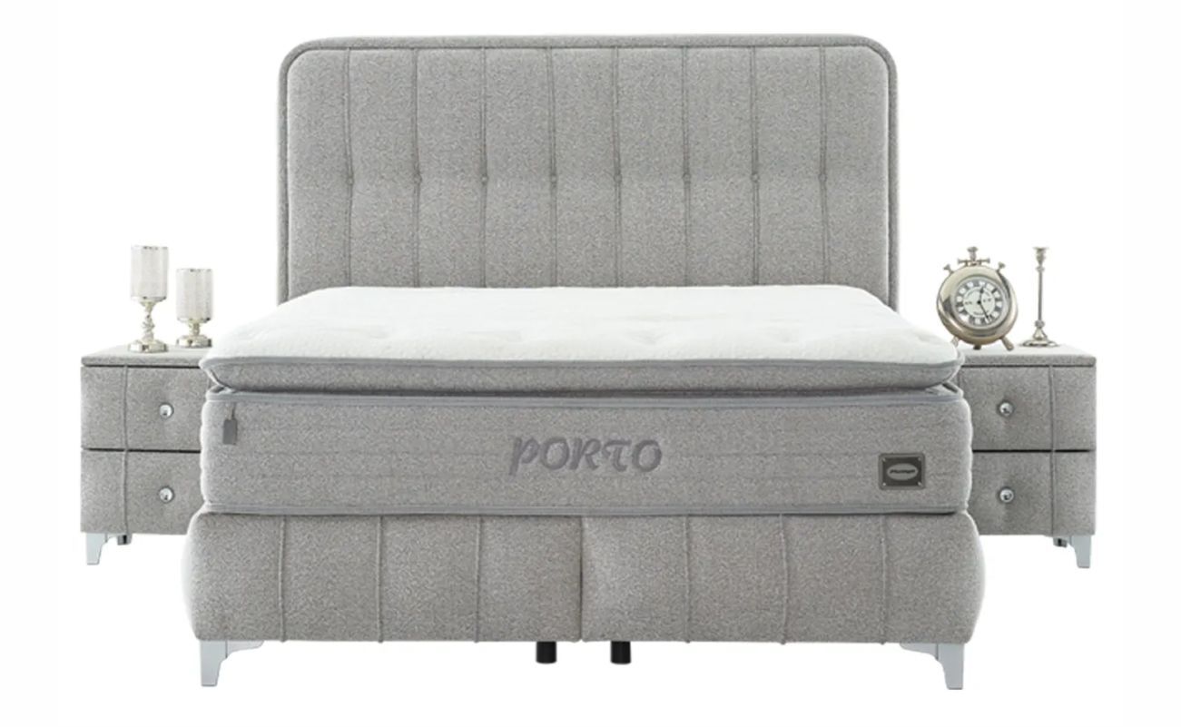 Porto 160X200  Baza Set Bukle Gri Siyah