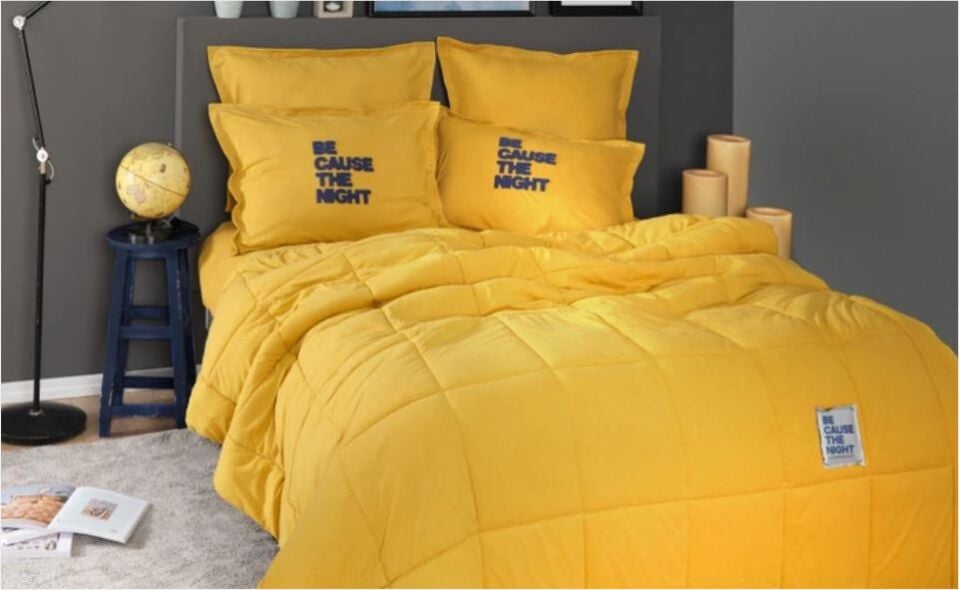 Karaca Home Motto Cotton Comfort Tek Kişilik Uyku Seti Hardal