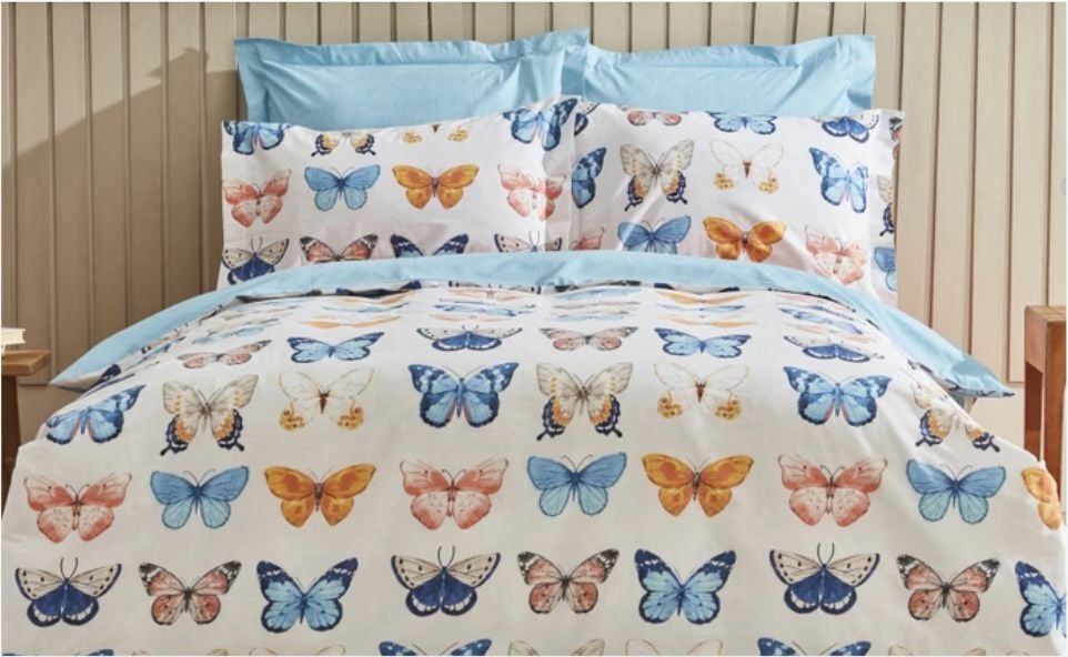 Karaca Home Danny %100 Pamuk Çift Kişilik Nevresim Takımı Lacivert PP