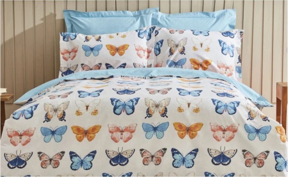 Karaca Home Danny %100 Pamuk Çift Kişilik Nevresim Takımı Lacivert PP