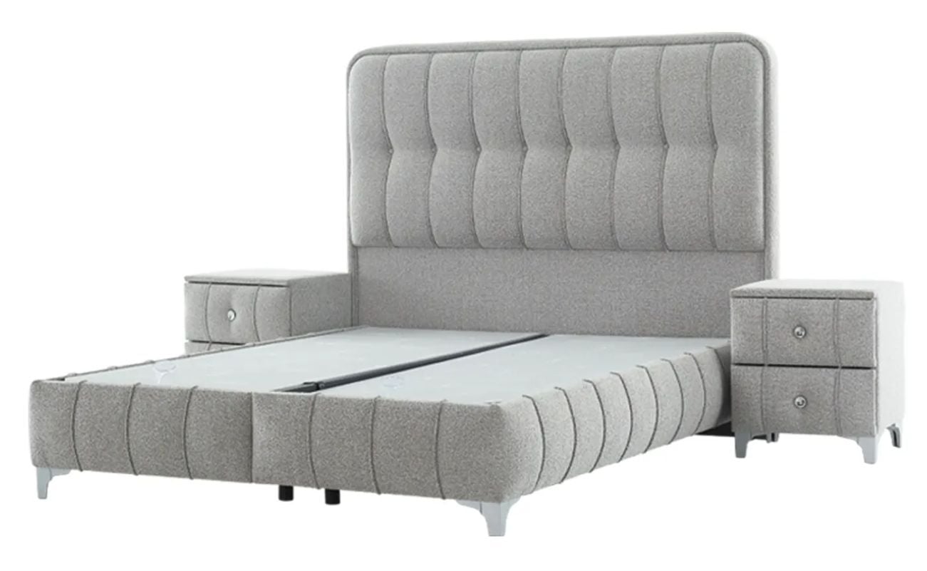Porto 160X200 Baza Bukle Gri Siyah