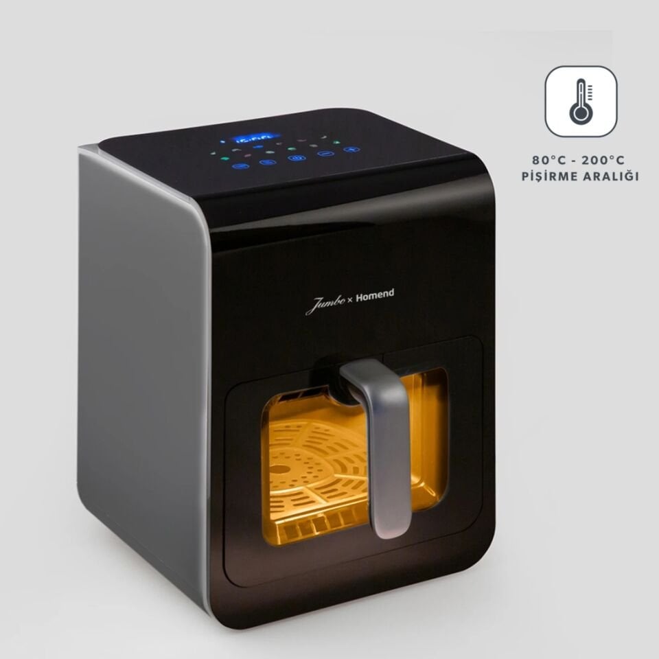 Karaca Jumbo x Homend Airfryday 2507H 12 Farklı Program Dokunmatik Ekran Buhar Fonksiyonlu 6L Airfryer