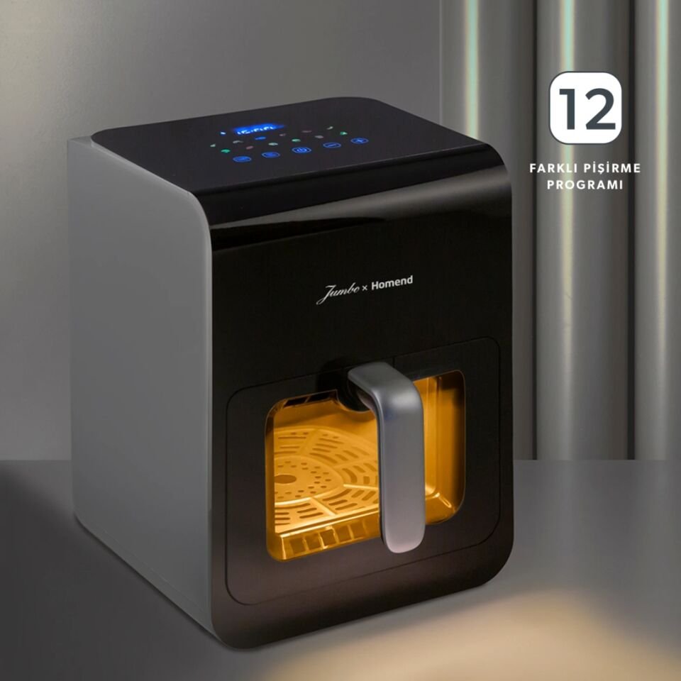 Karaca Jumbo x Homend Airfryday 2507H 12 Farklı Program Dokunmatik Ekran Buhar Fonksiyonlu 6L Airfryer