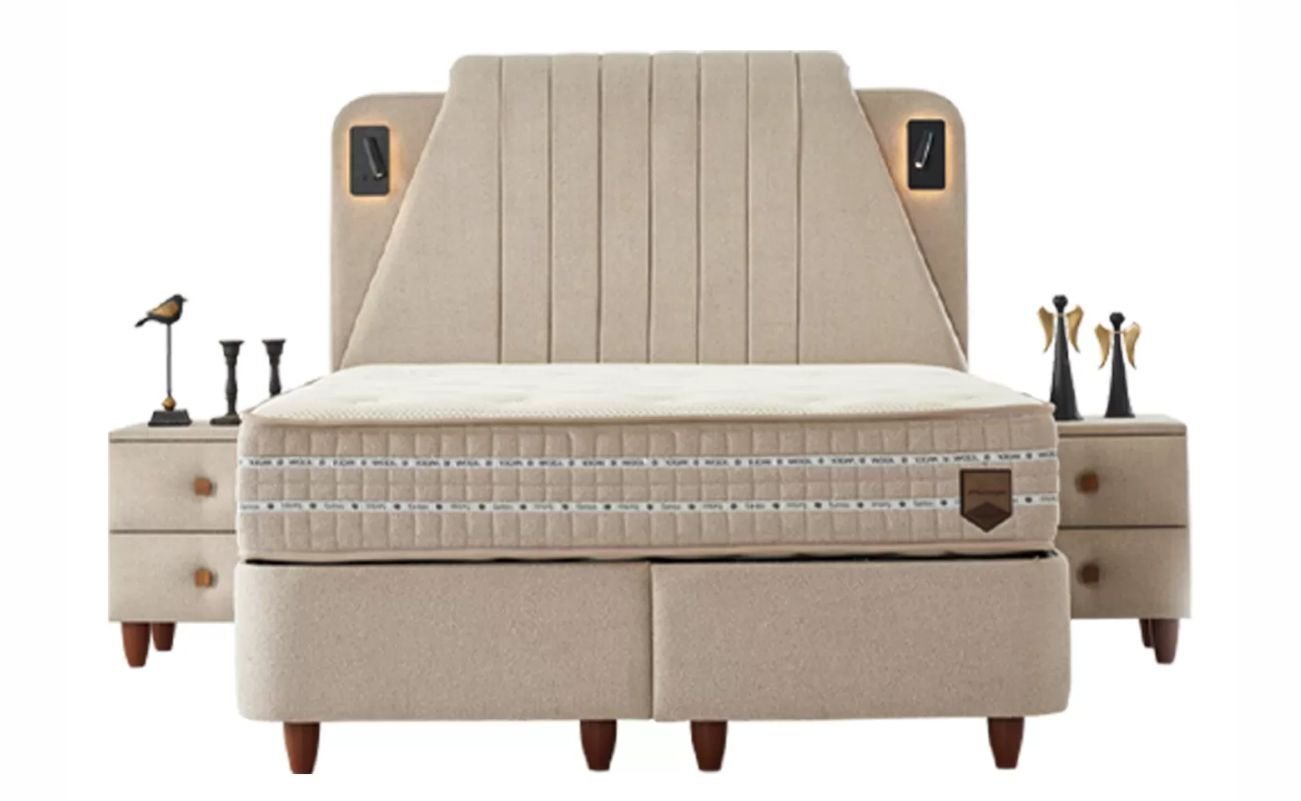 Natural 160X200  Baza Set Beatto Bej