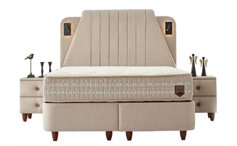 Natural 160X200  Baza Set Beatto Bej