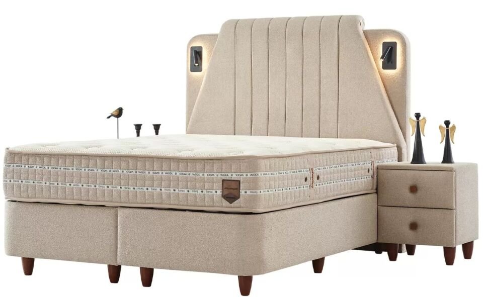 Natural 160X200  Baza Set Beatto Bej