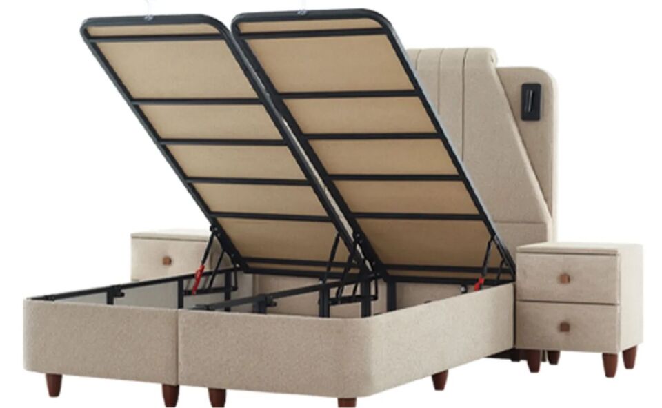 Natural 160X200  Baza Set Beatto Bej