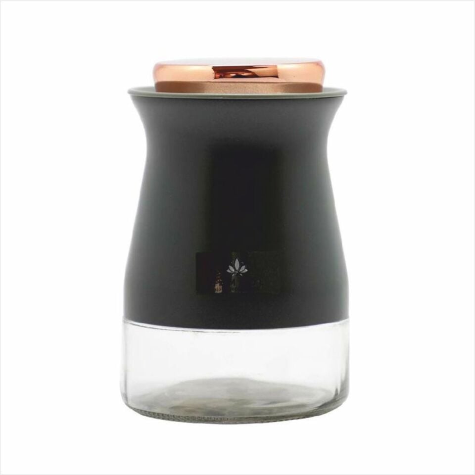 Sembol Kıtchen Art-105 Silindir 16 Cm Kavanoz Grey-Rosegold