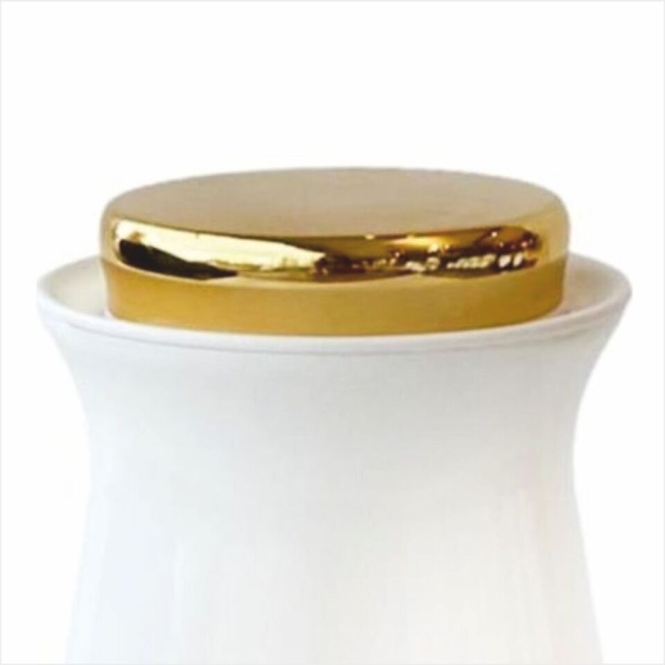 Sembol Kıtchen Art-115 Silindir 20 Cm Kavanoz Whıte-Gold