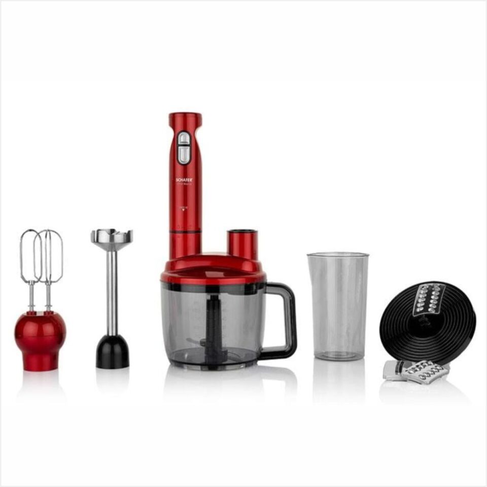 SCHAFER CHEF BLEND MEGA BLENDER SET-KIRMIZI