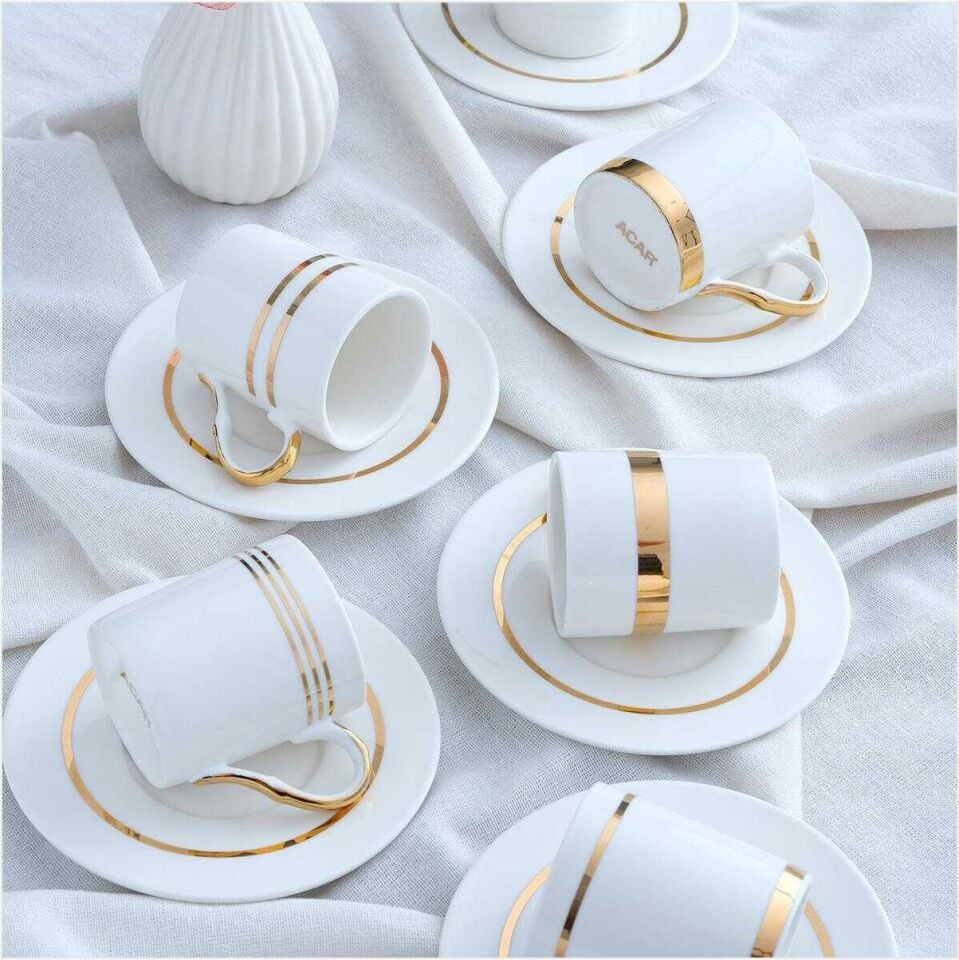 ACAR GOLDEN EYE 6 LI KAHVE FİCAN TAKIMIKAI-06332/8