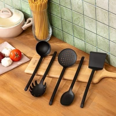 Emsan Fıesta 5 Parça Servis Seti Siyah