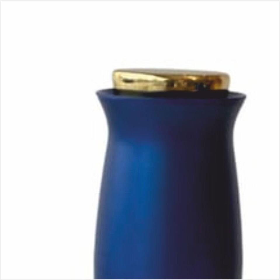 Sembol Kıtchen Art-175 Silindir 31 Cm Spagetti Kavanoz Blue-Gold