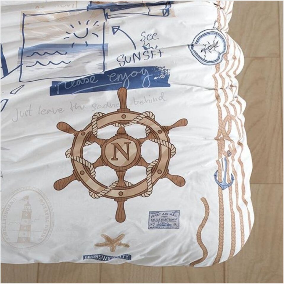 Aran Clasy Ranforce Genç Uyku Seti Tek Kişilik Hawaii V1 Mavi