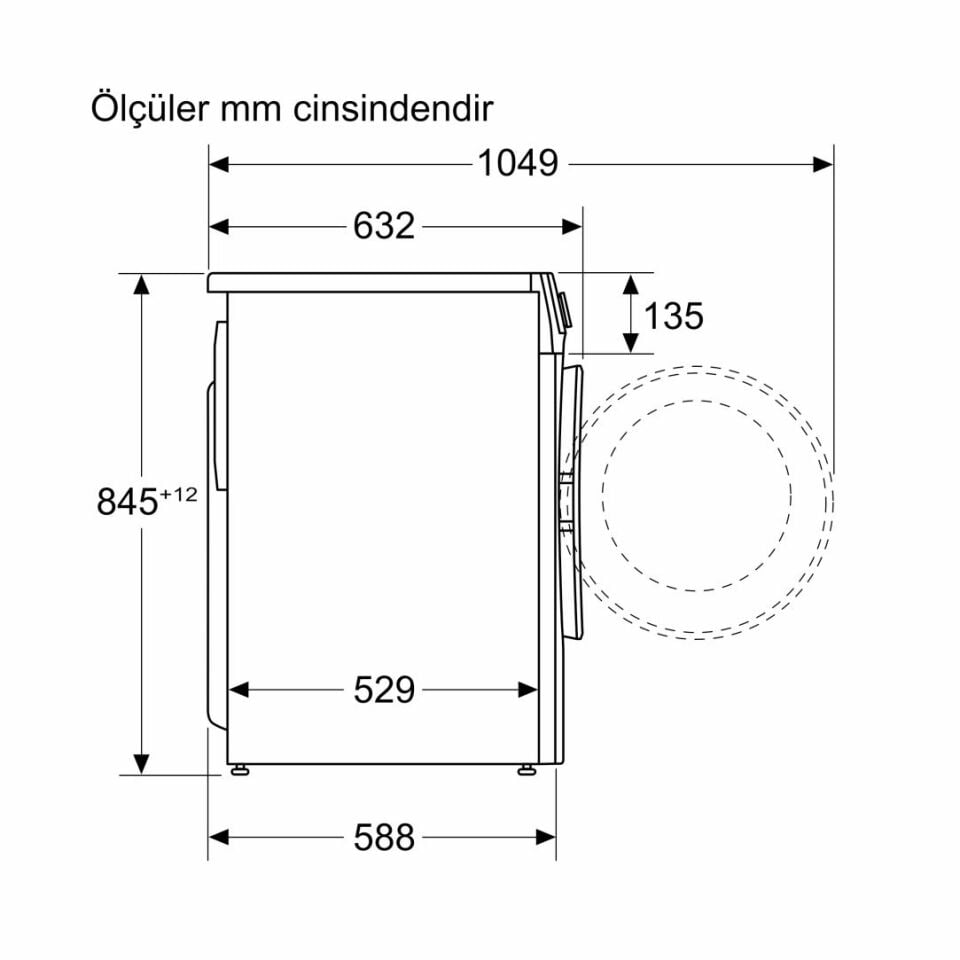 Profilo CGA252Z0TR A Enerji Sınıfı 10 kg 1200 Devir Çamaşır Makinesi