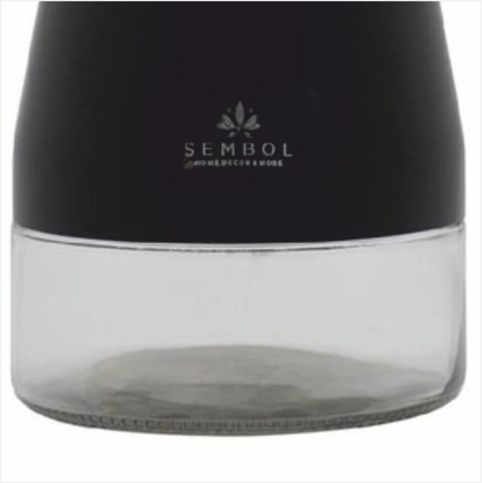 Sembol Kıtchen Art-85 Silindir 16 Cm Kavanoz Black-Rosegold