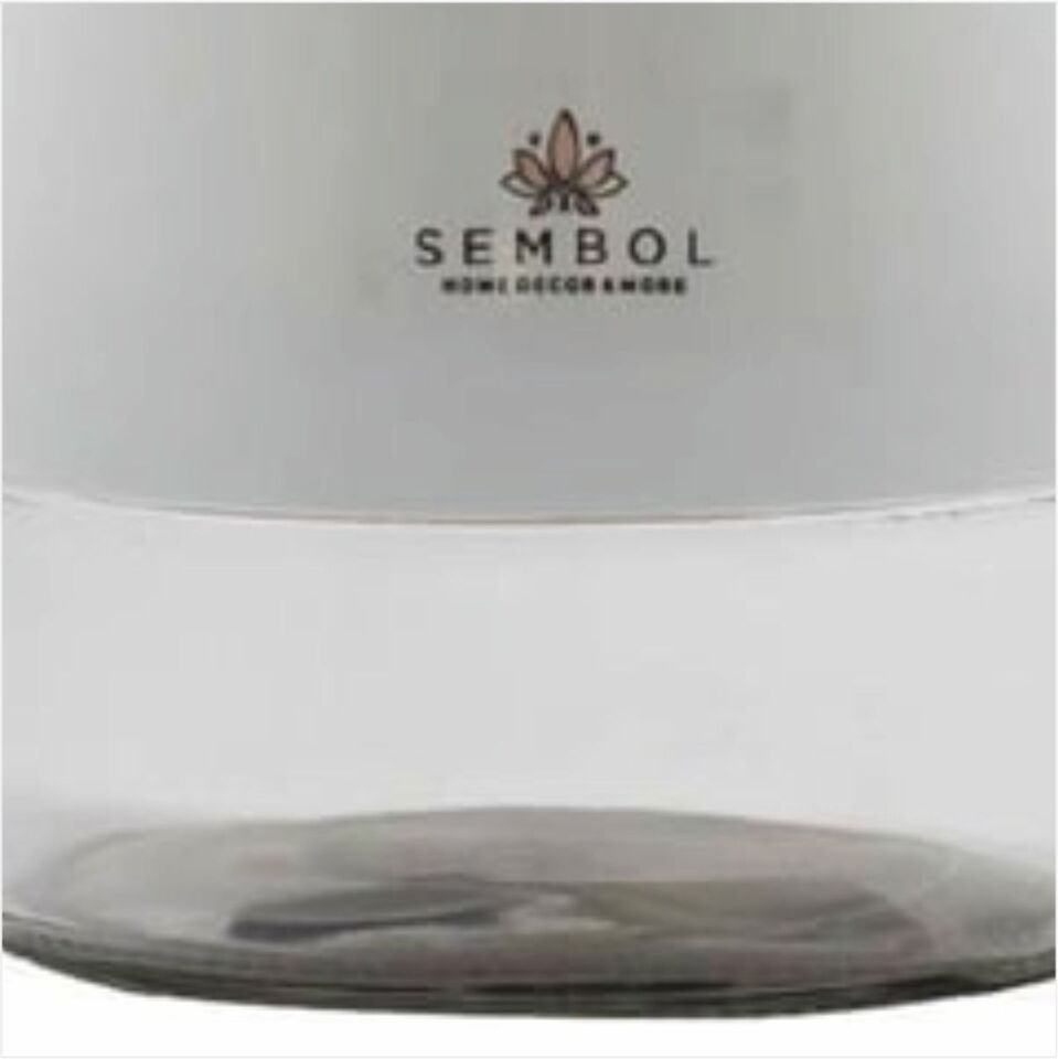 Sembol Kıtchen Art-90 Silindir 16 Cm Kavanoz Whıte-Gold