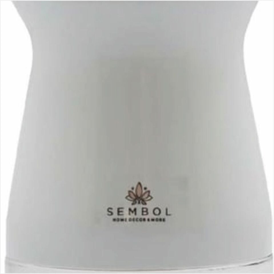 Sembol Kıtchen Art-90 Silindir 16 Cm Kavanoz Whıte-Gold