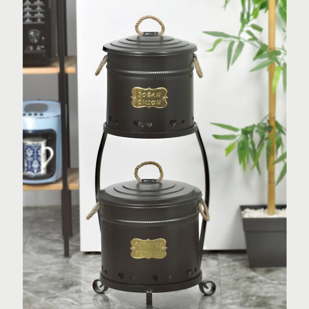 Yıldıray 1051 Stantlı 2 Katlı Büyük Dantelli Pat. Soğ. Kovası Siyah