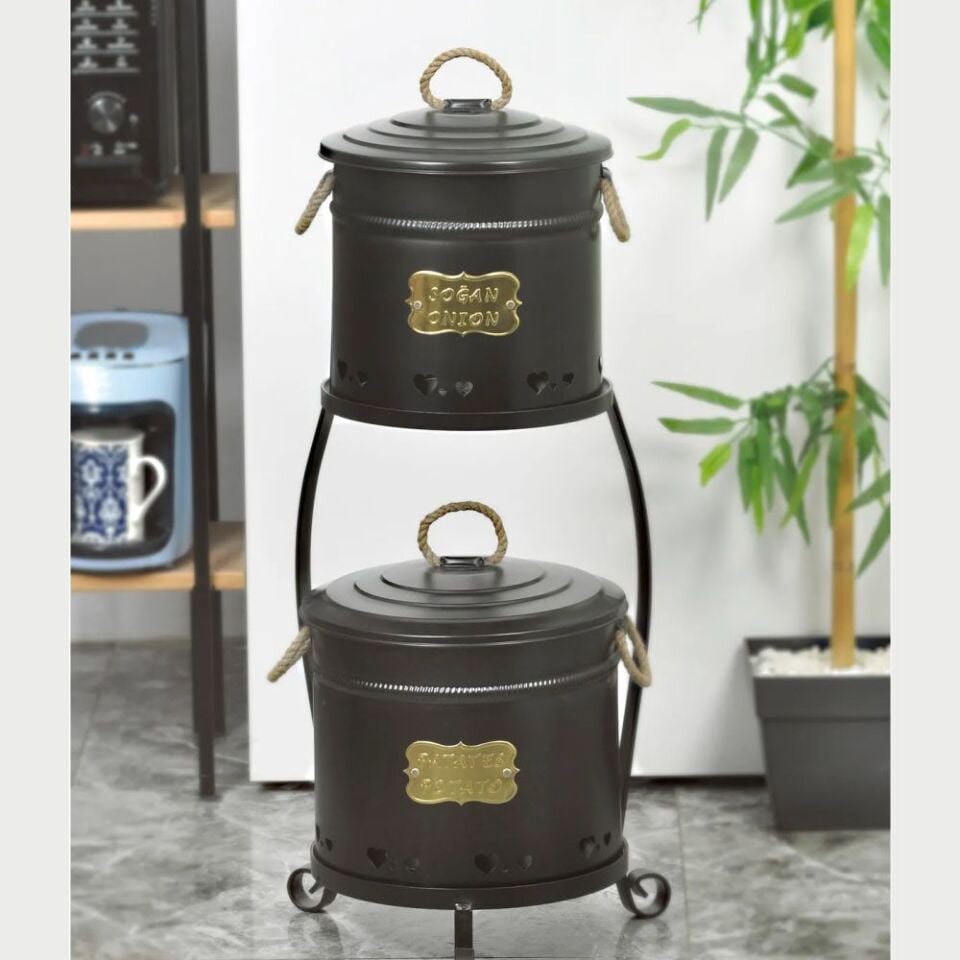 Yıldıray 1051 Stantlı 2 Katlı Büyük Dantelli Pat. Soğ. Kovası Siyah