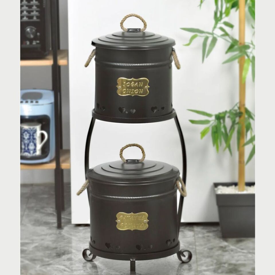 Yıldıray 1051 Stantlı 2 Katlı Büyük Dantelli Pat. Soğ. Kovası Siyah