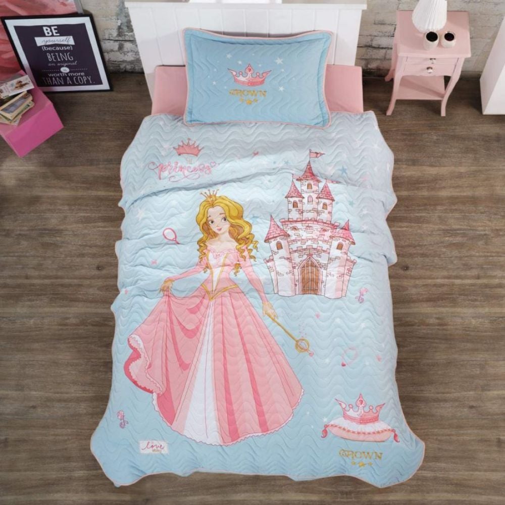 Aran Clasy Ranforce Yatak Örtüsü Tek Kişilik Crown V1 Pembe