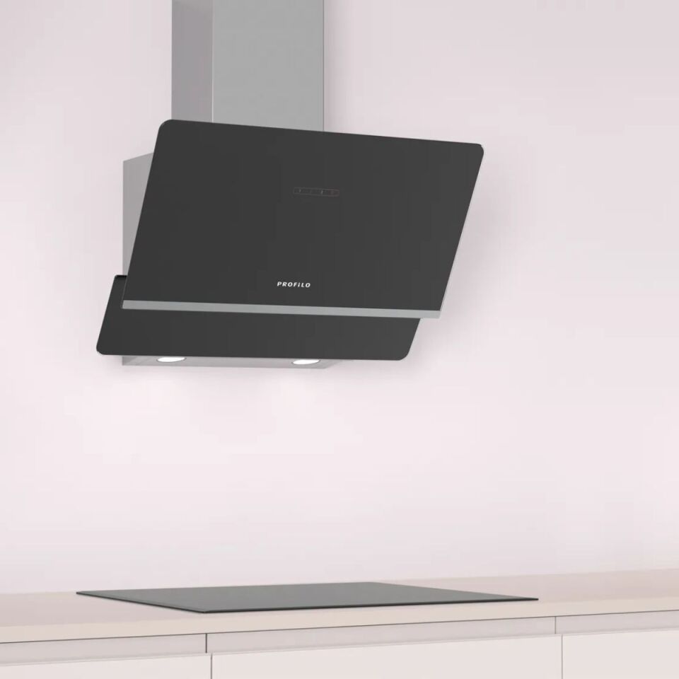 Profilo DVK6J661 Siyah Cam Duvar Tipi Davlumbaz