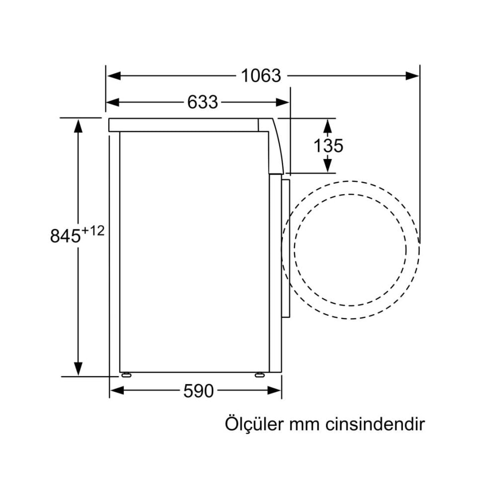 Profilo CMN12190TR 9 kg 1200 Devir Çamaşır Makinesi