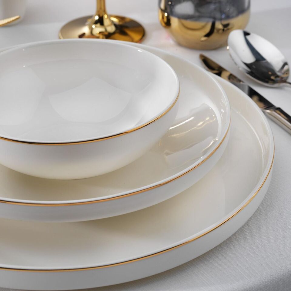 Schafer Adel Gold Yemek Takımı-56 Parça-Gold