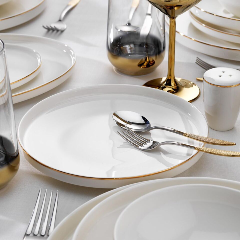 Schafer Adel Gold Yemek Takımı-56 Parça-Gold