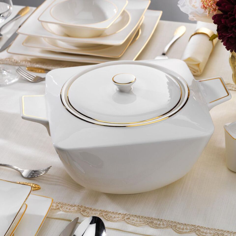 Schafer Adel Gold Yemek Takımı-56 Parça-Gold