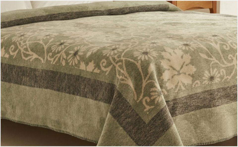 Karaca Home Flara Çift Kişilik Pamuklu Battaniye Yeşil