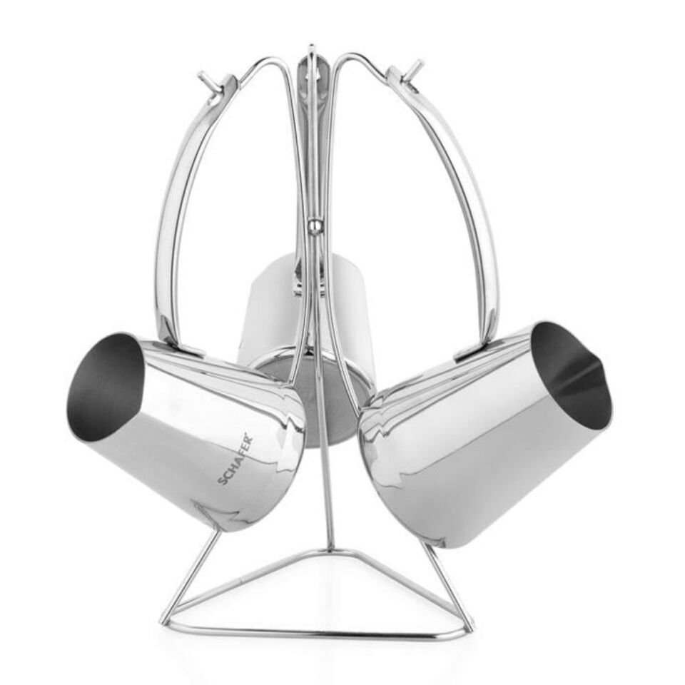 Schafer Fabian 3 Lü Çelik Cezve Seti 4 Parça-Inox