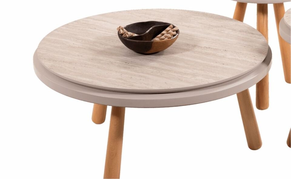 FURAX ODESSA ZİGON-ORTA SEHPA TRAVERTEN/GRİ/MEŞE