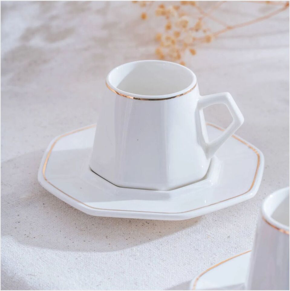 ACAR YKG-06613/12 ELERA GOLD 6 LI KAHVE FİNCAN TAKIMI