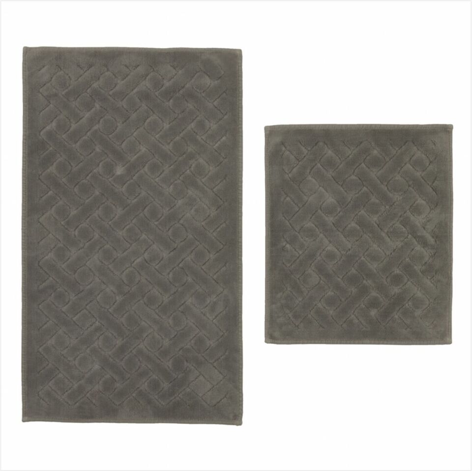 Karaca Foley 2 Lı Banyo Paspası 60X10, Açık Gri