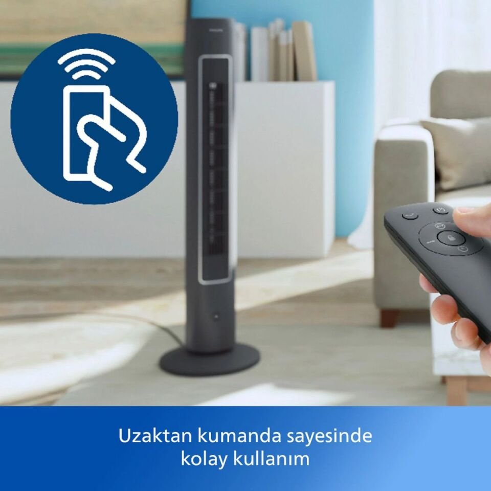 Philips 5000 Serisi CX5535/11 Siyah Kule Tipi Fanlı Vantilatör