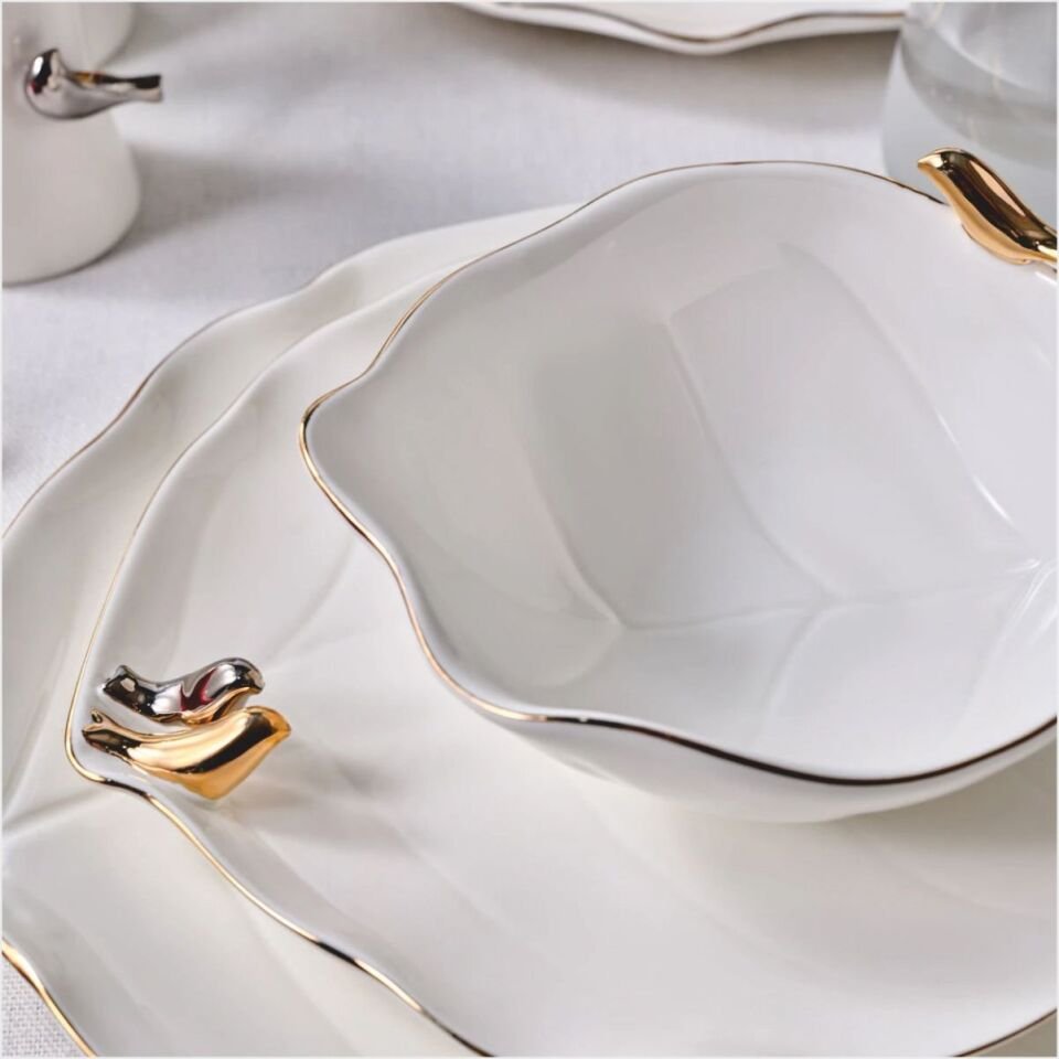 Karaca X Müge Anlı Kuşlu 25 Parça 6 Kişilik Yemek Takımı