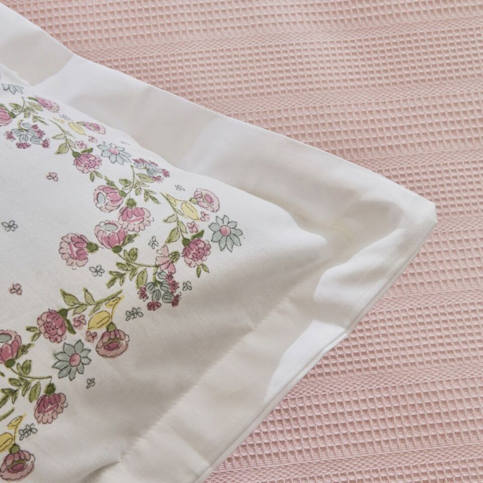 Karaca Home Roshell %100 Pamuk Çift Kişilik Pike Takımı Pudra