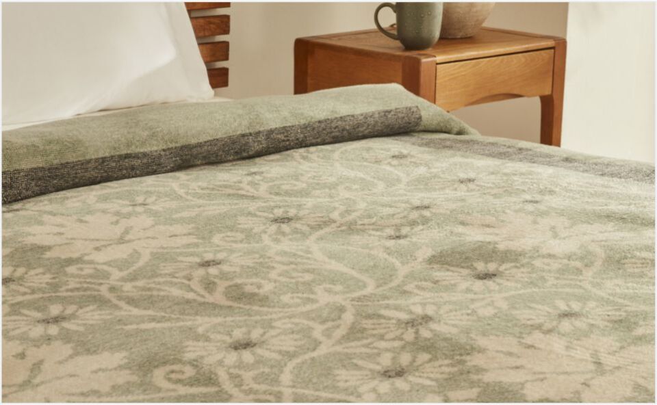 Karaca Home Flara Çift Kişilik Pamuklu Battaniye Yeşil