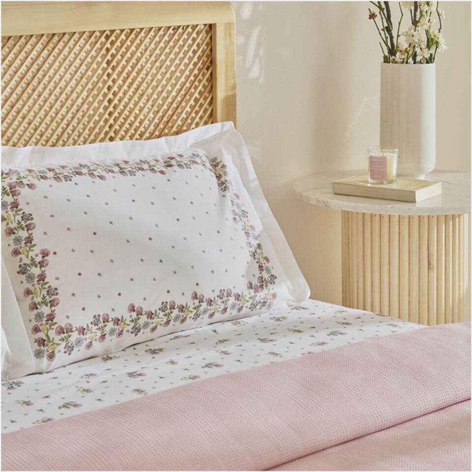 Karaca Home Roshell %100 Pamuk Tek Kişilik Pike Takımı Pudra
