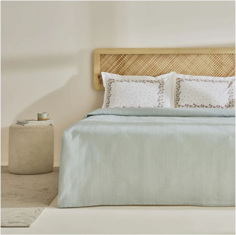 Karaca Home Roshell %100 Pamuk Çift Kişilik Pike Takımı Adaçayı