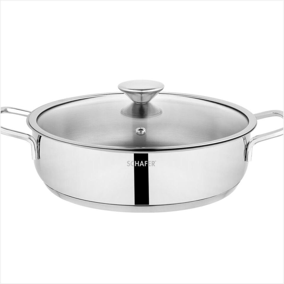 SCHAFER STEEL PRO ÇELİK TENCERE SETİ 8 PARÇA-INOX