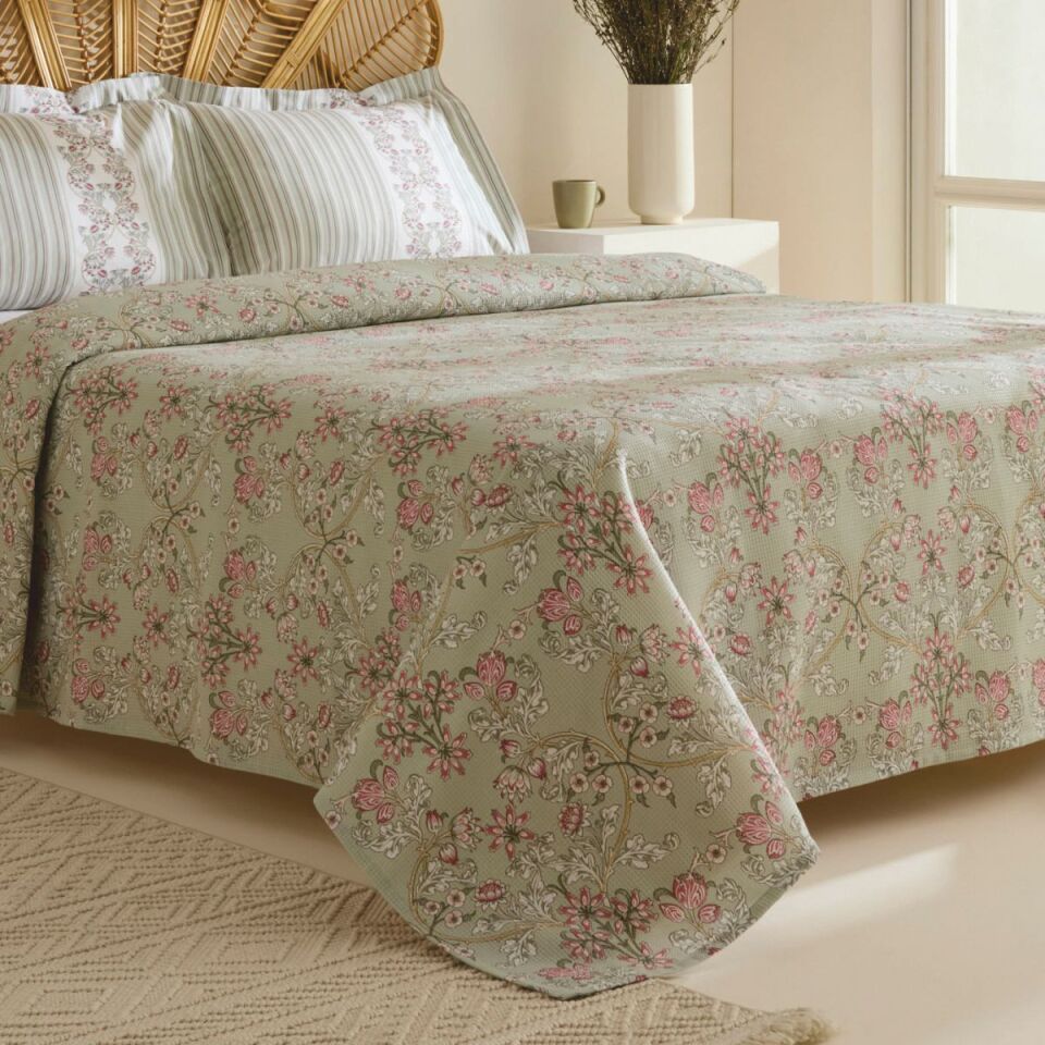 Karaca Home Empres %100 Pamuk Çift Kişilik Pike Takımı Adaçayı